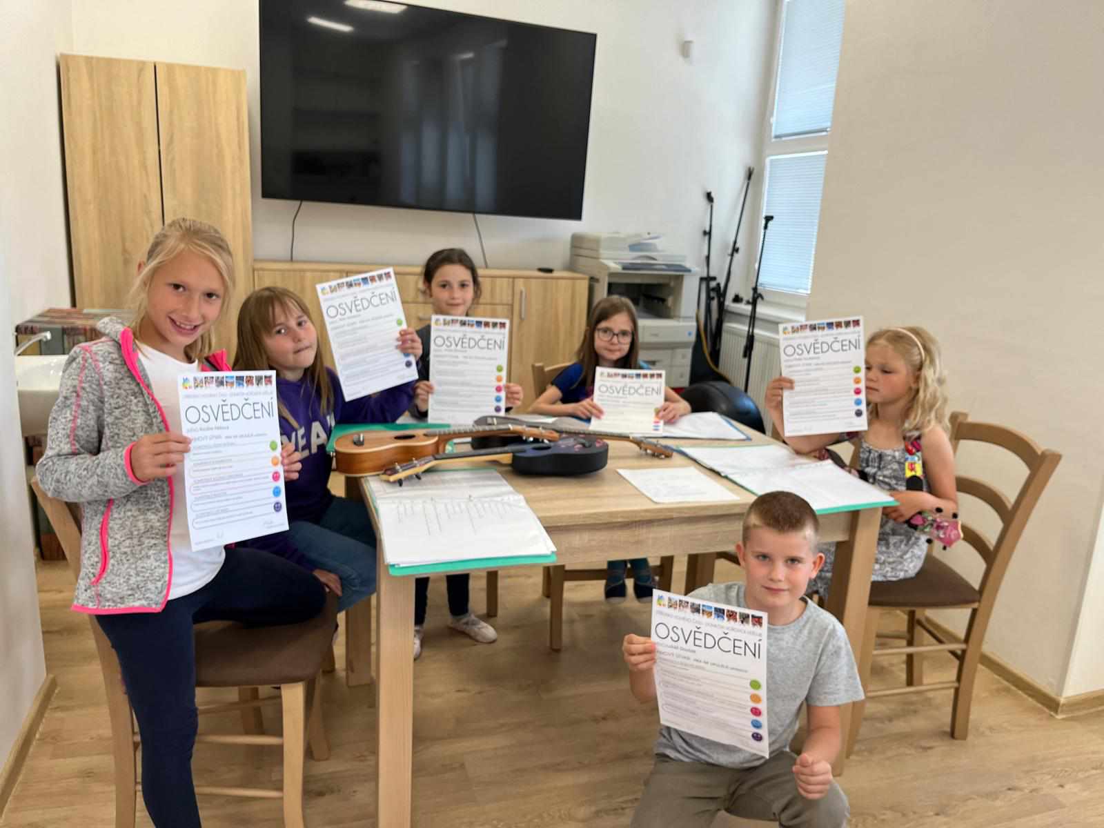 6/ 2024 Závěrečná vystoupení - kytarové kroužky a kroužky hraní na ukulele