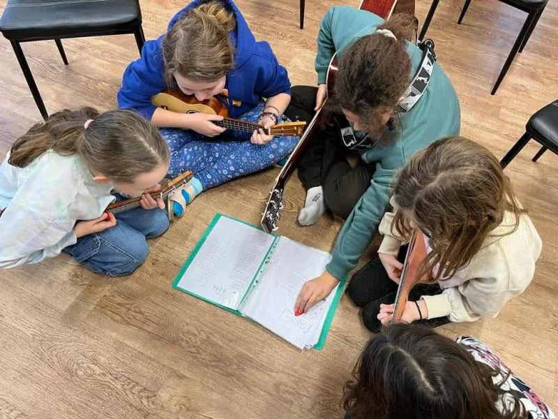 12. – 13. 1. 2024 Přespáčko a práce ve skupinách – Hra na ukulele