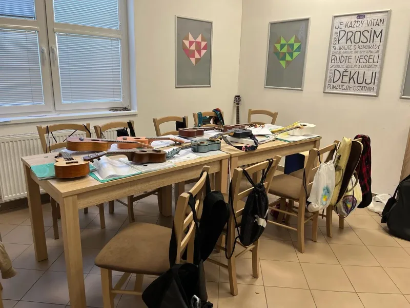 28. 3. 2024 Workshop pro děti z kroužku Hra na ukulele
